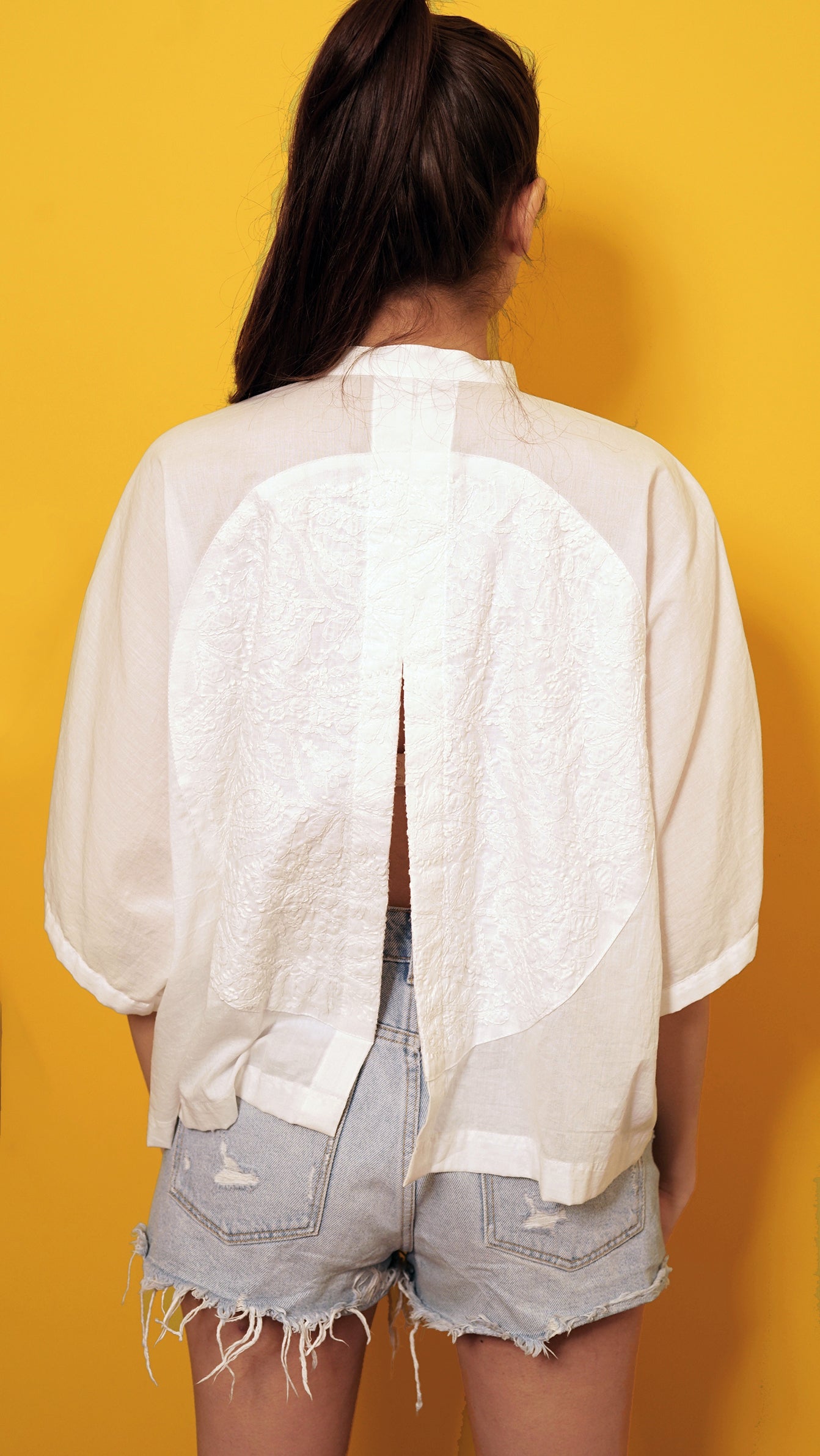 White cotton Boxy shirt
