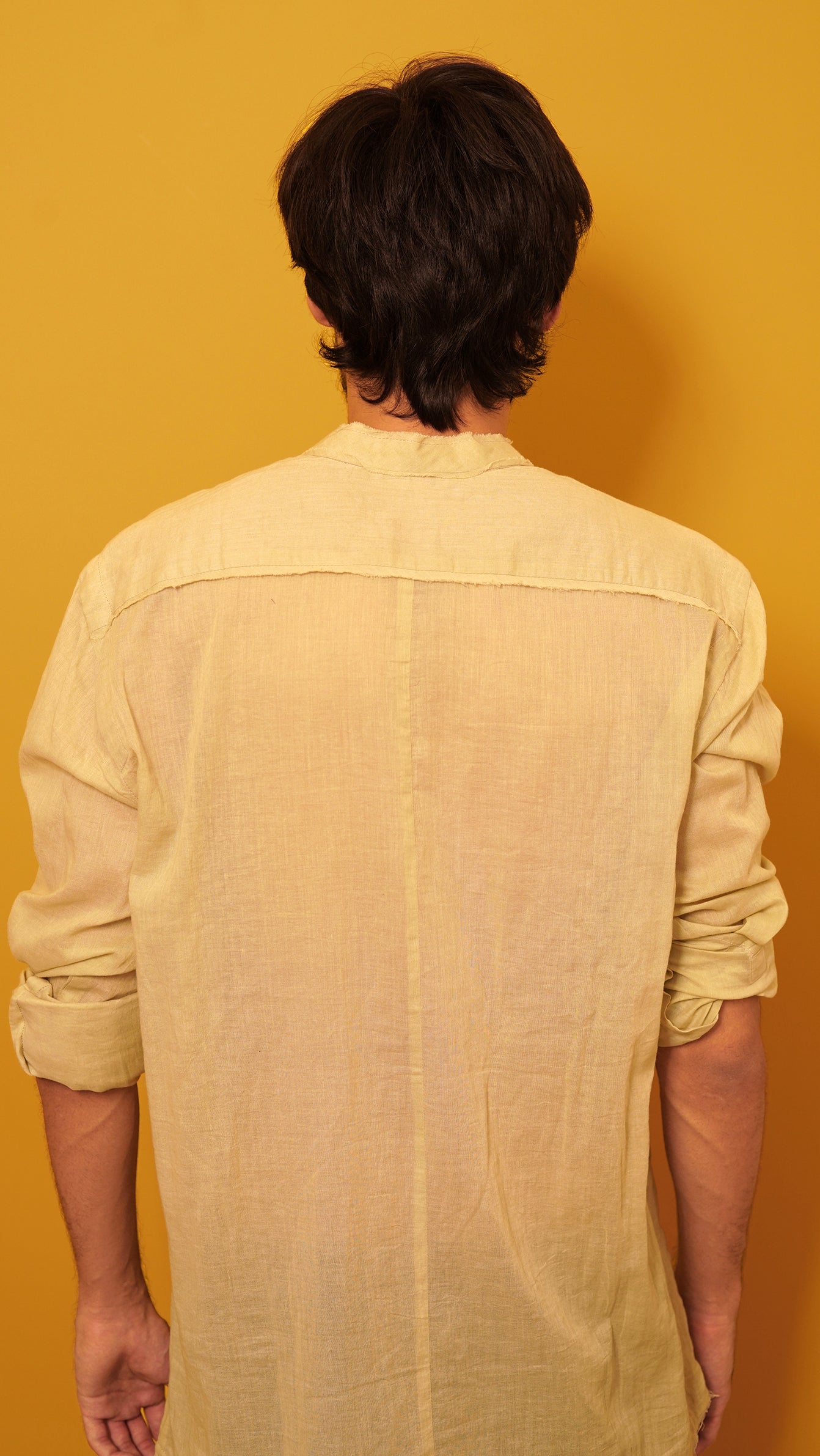 Fawn voile kurta shirt