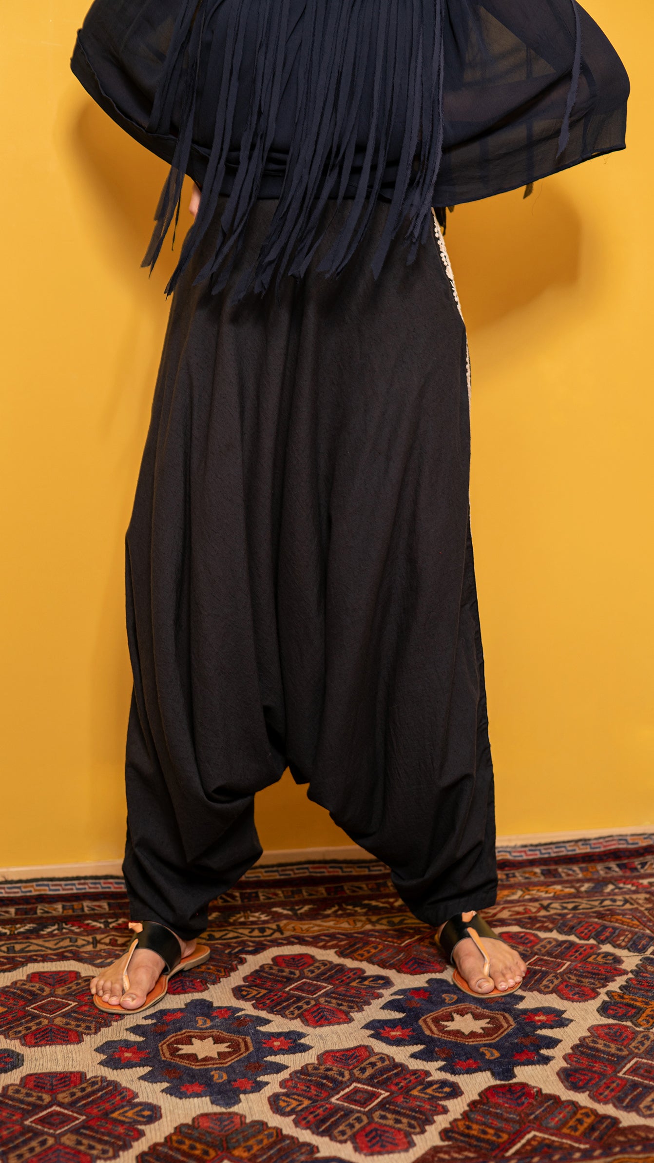 Dhoti pants with embroidery