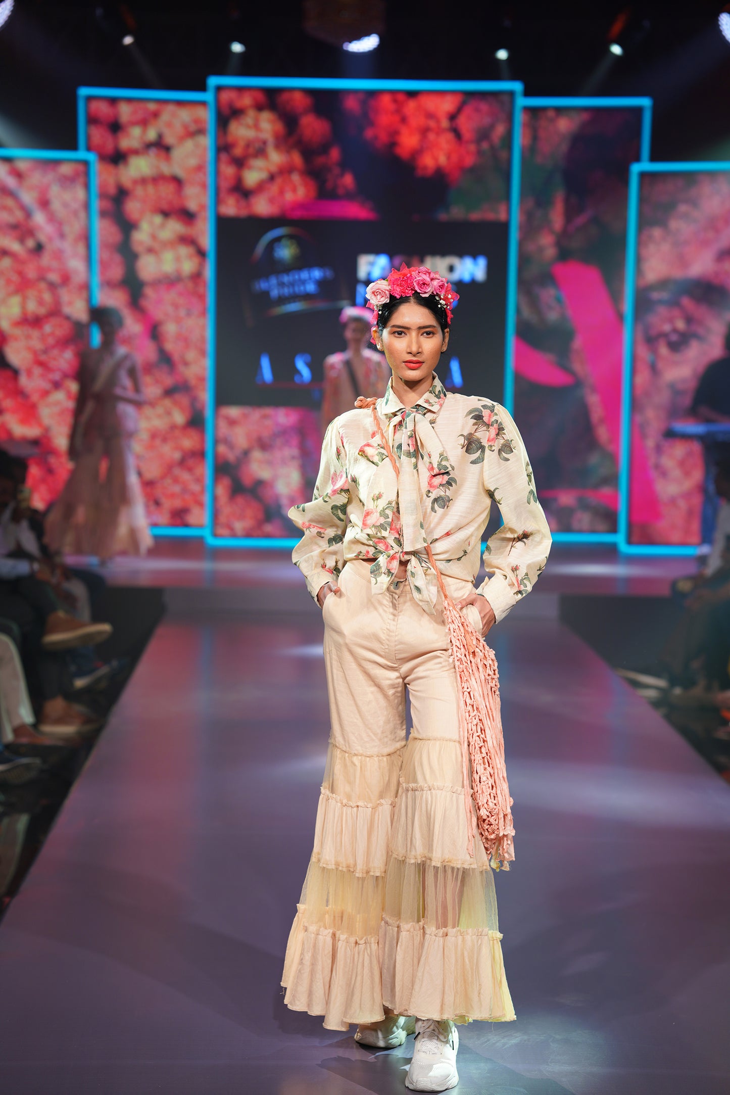 Floral Printed Chanderi shirt