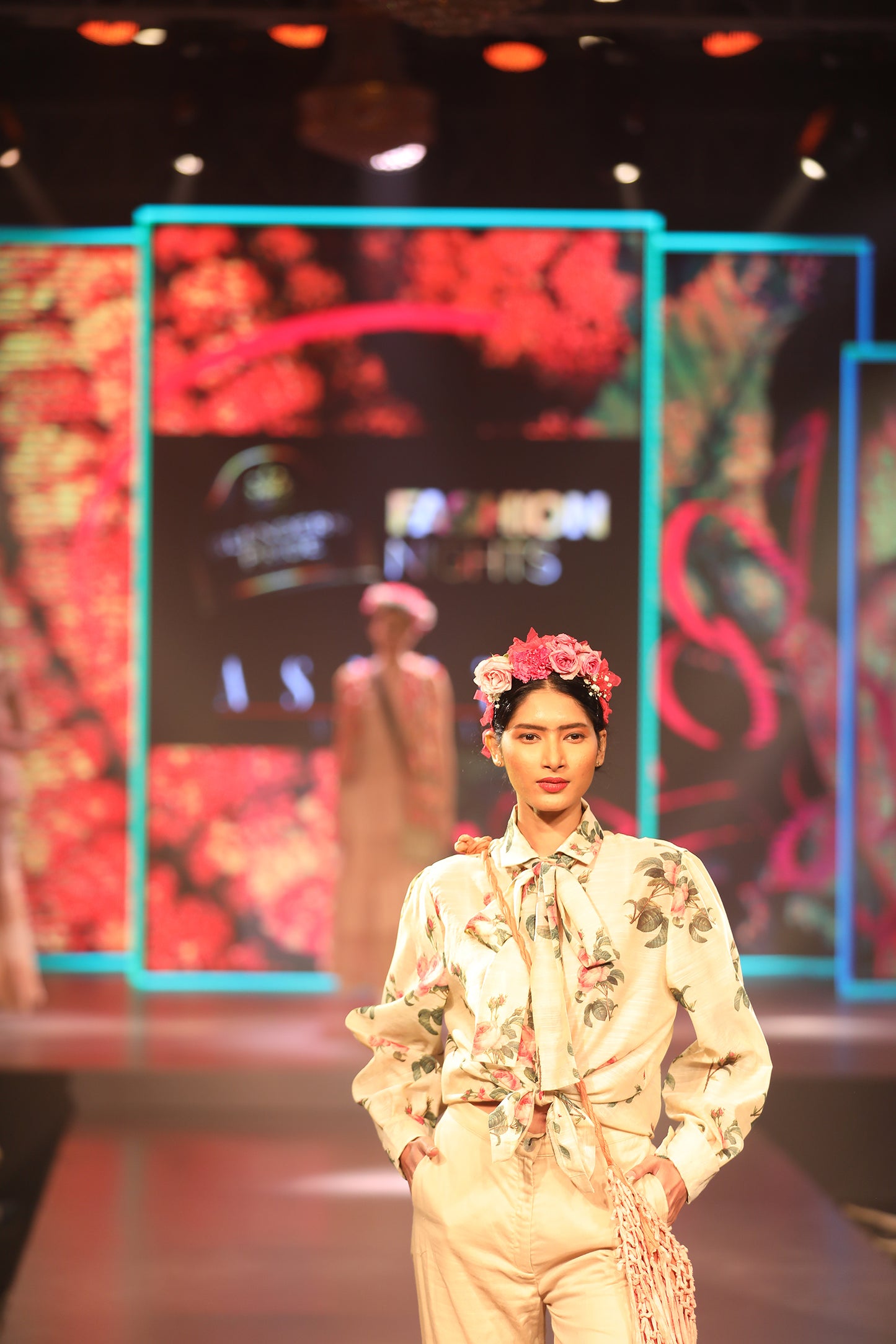 Floral Printed Chanderi shirt