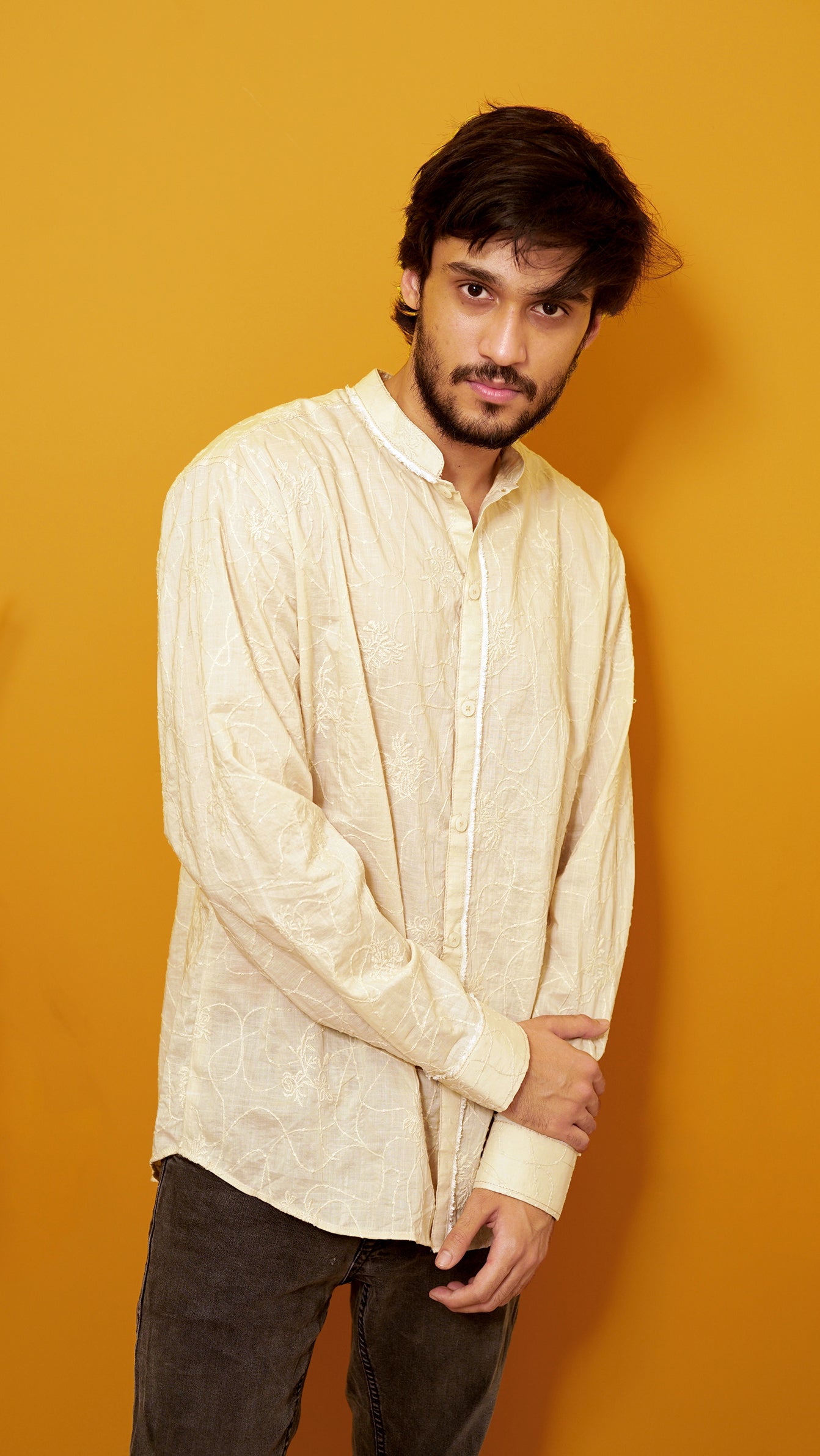 Fawn Italian linen shirt