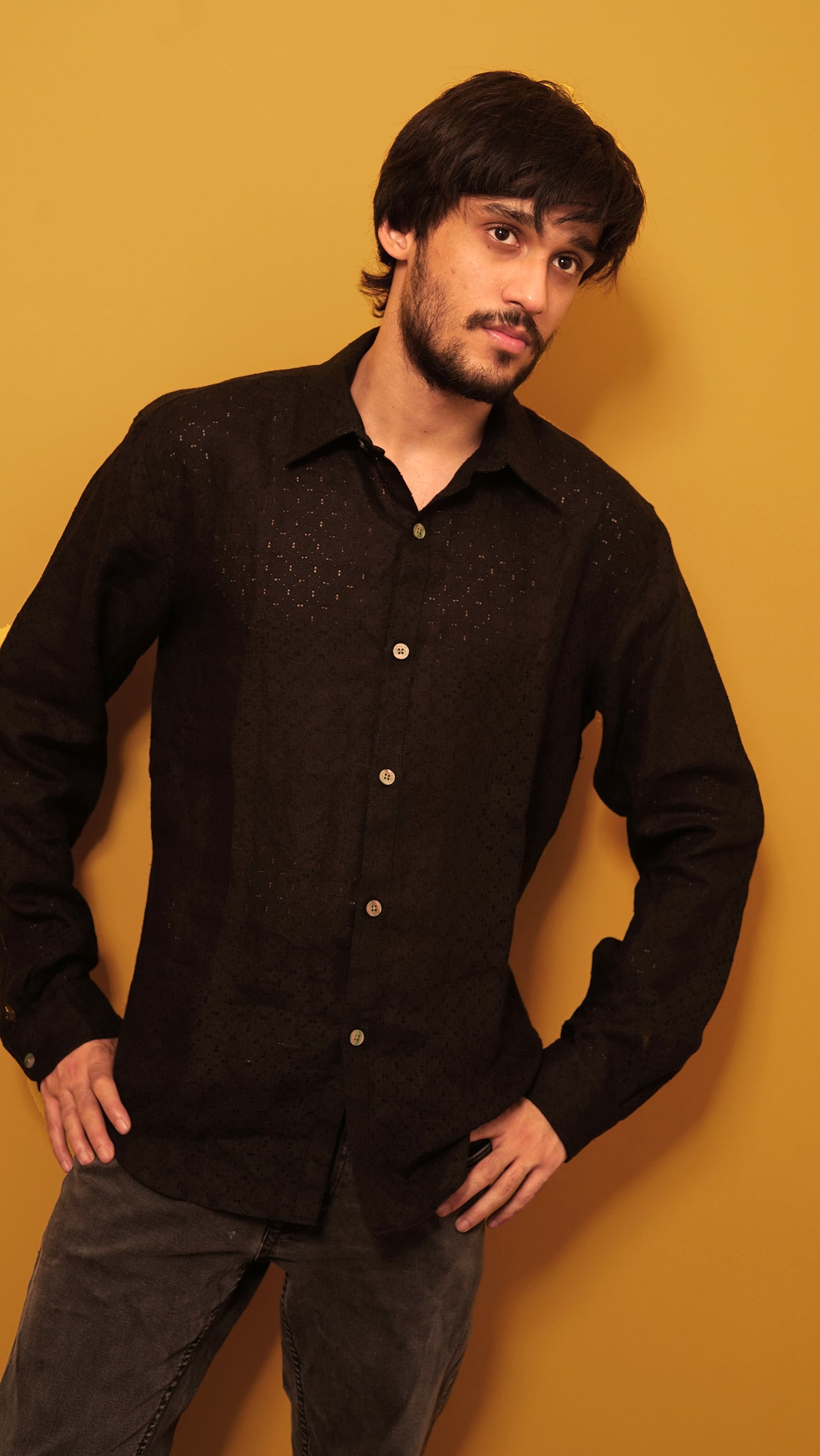 Black Cut work shirt