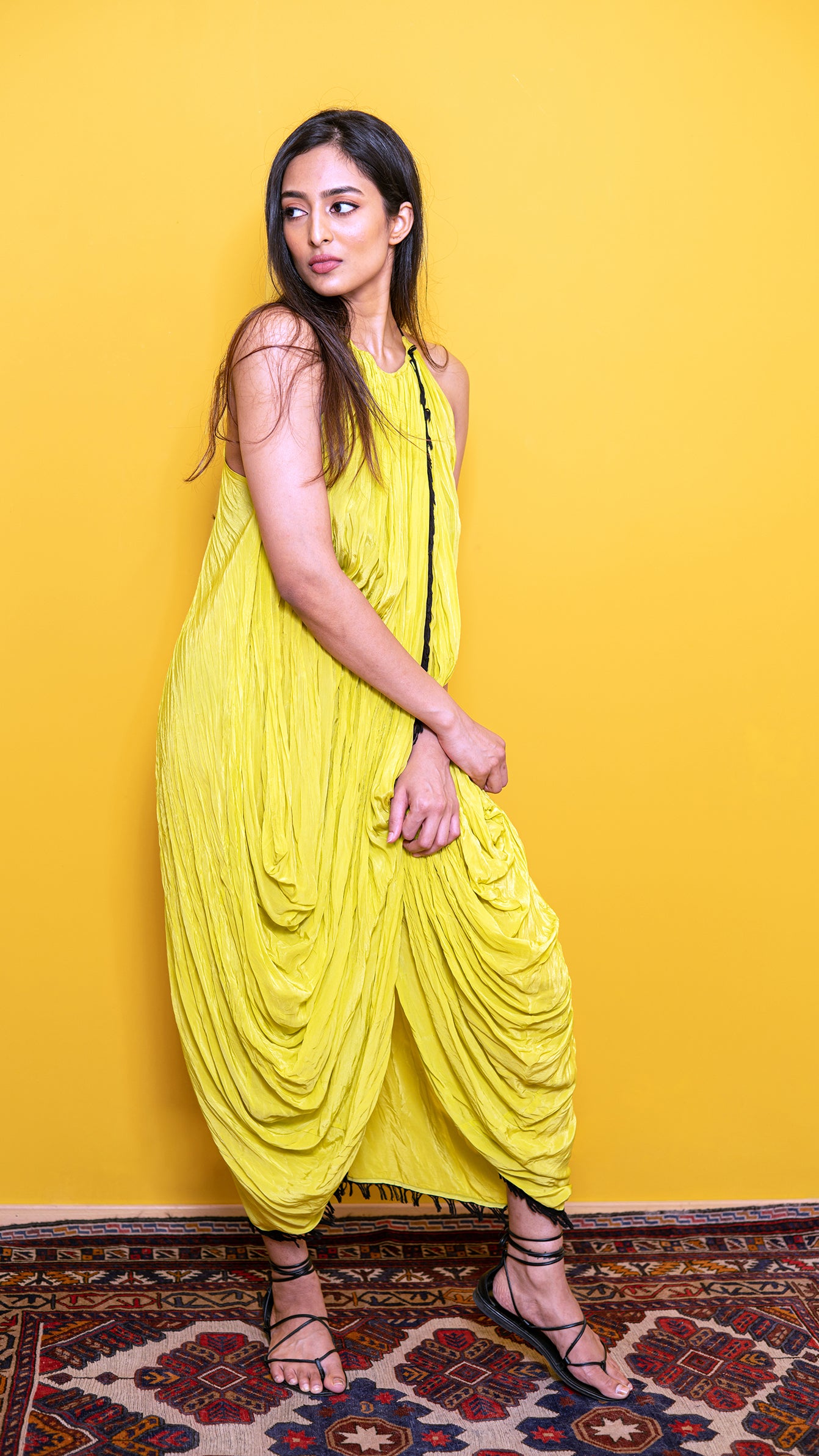 Cowl Drape Dress