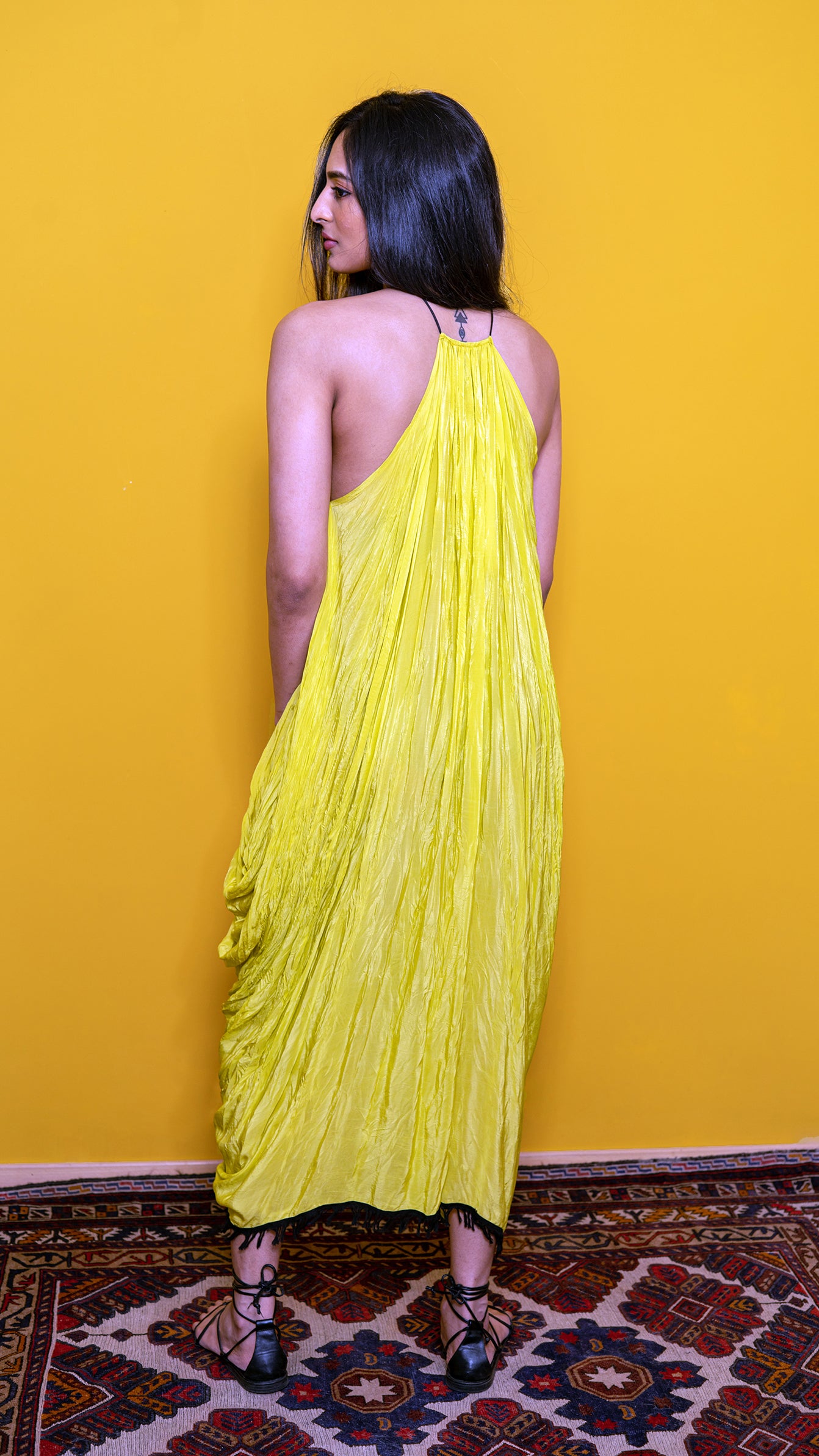 Cowl Drape Dress