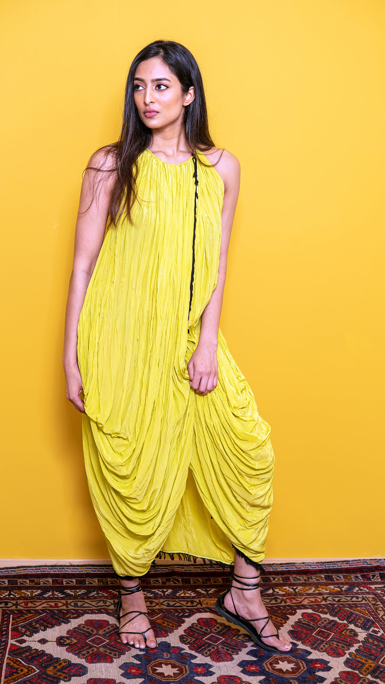 Cowl Drape Dress
