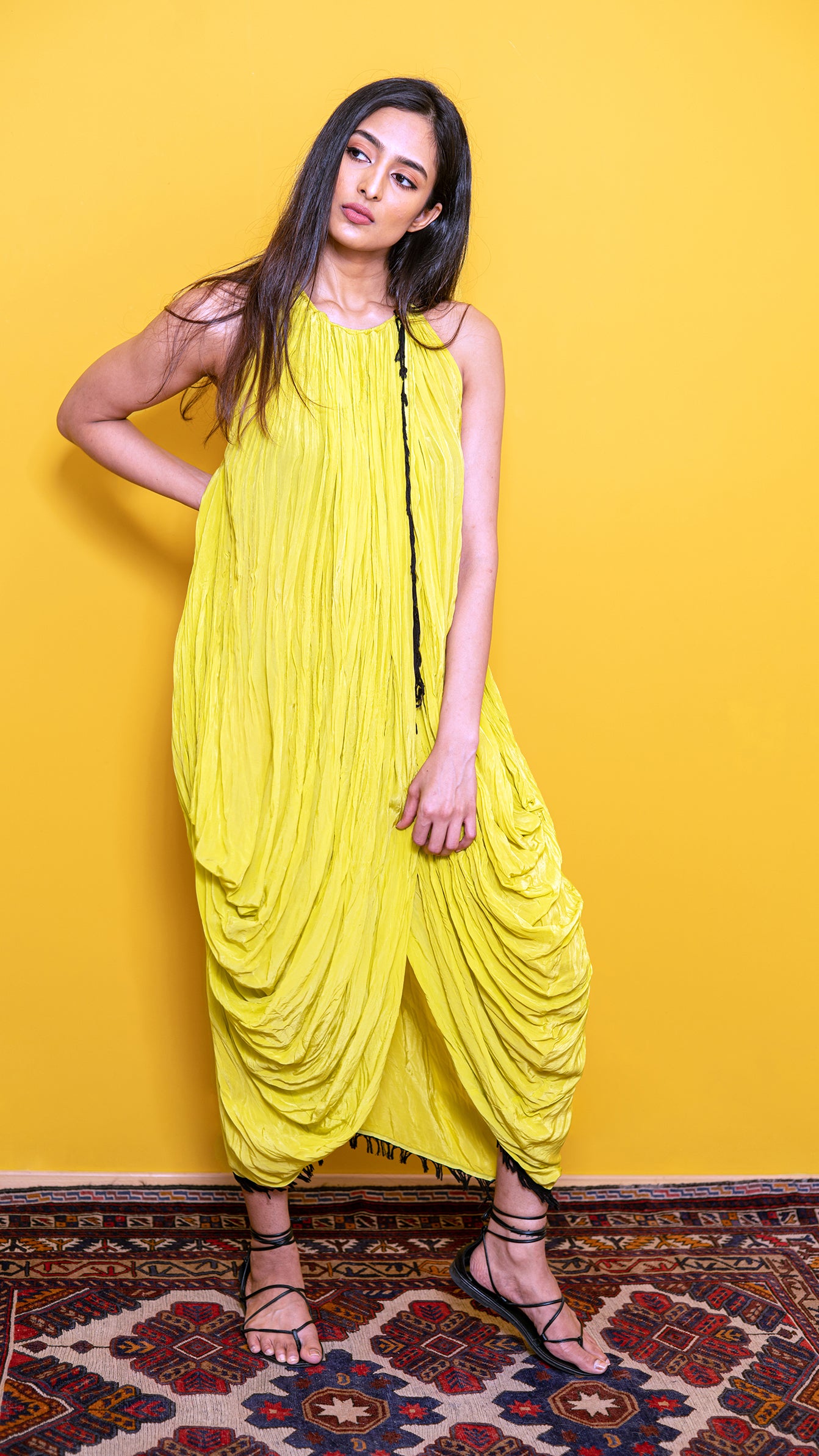 Cowl Drape Dress