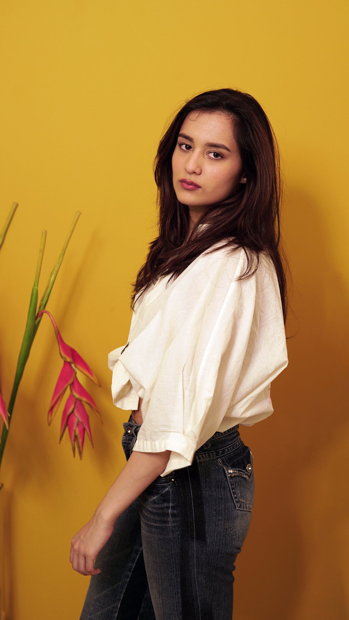 Boxy shirt with wanderlust print