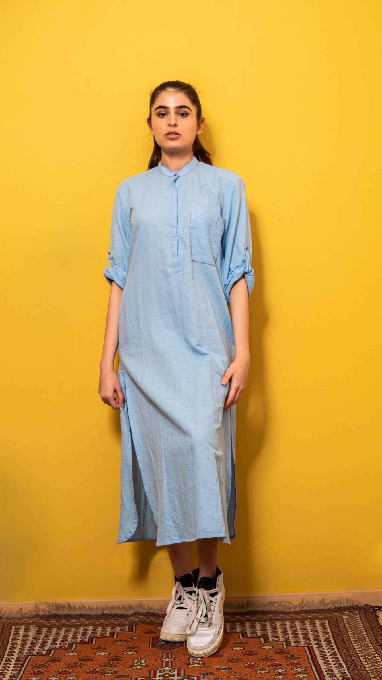 Cotton Linen shirt Dress