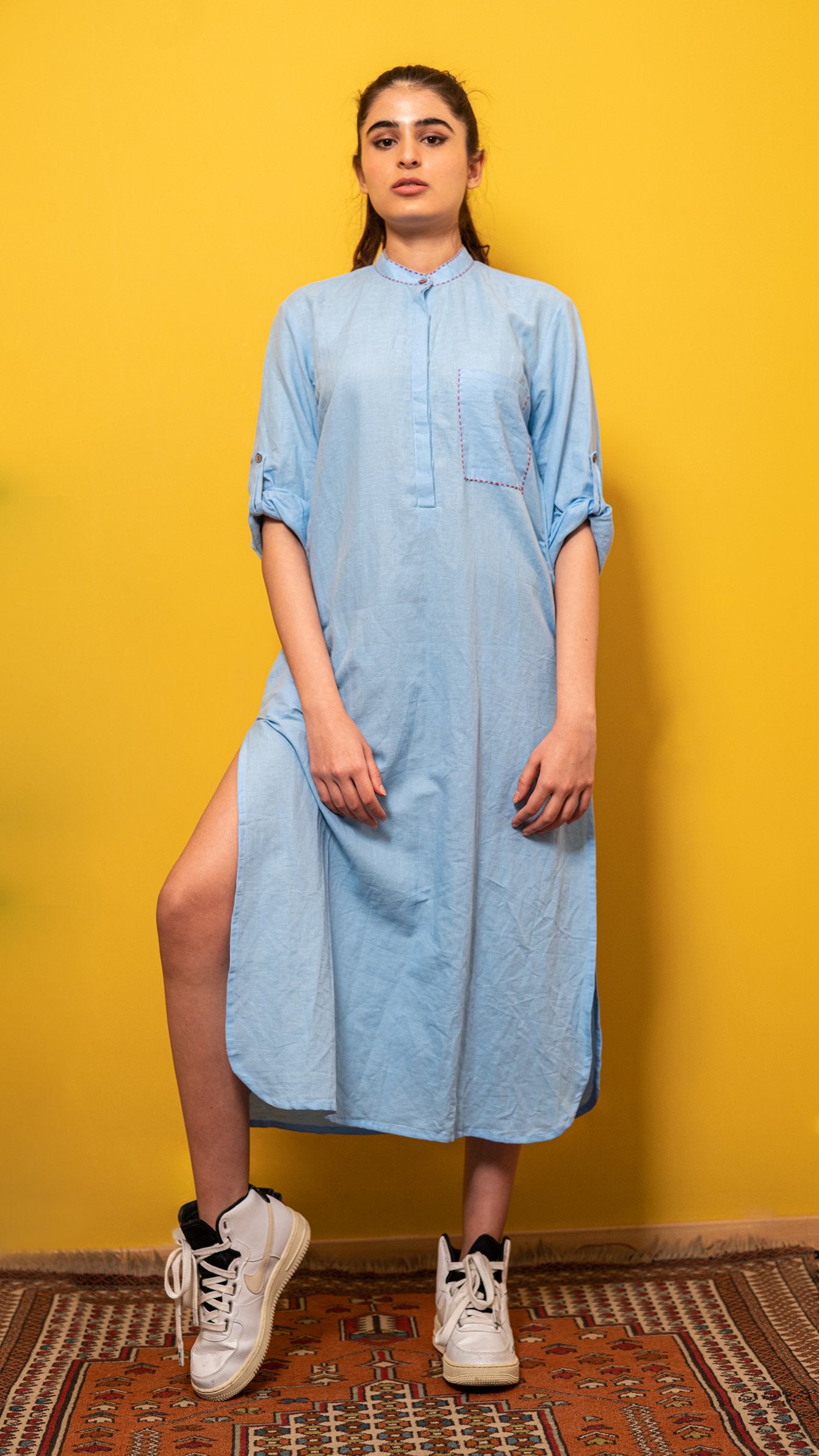 Cotton Linen shirt Dress