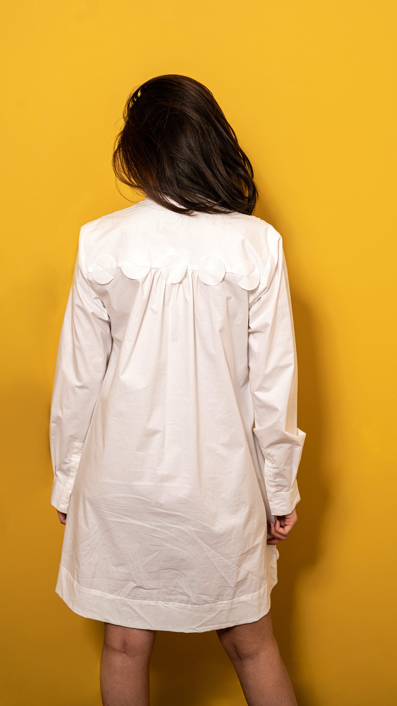 White cotton Aline dress
