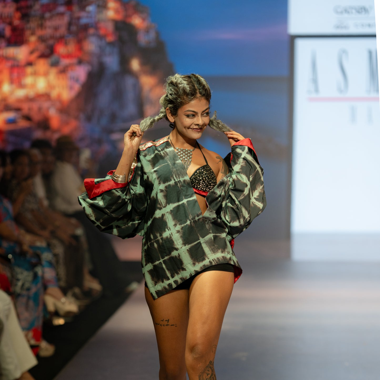 Short Tie-Dye Kaftan