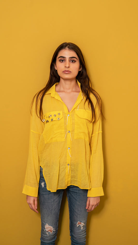 Yellow voile Shirt